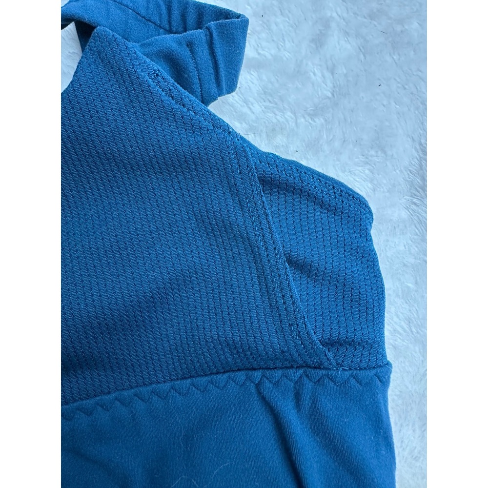 Athleta Sports Bra Women Small Teal Excellent Cross Back High Neck Activewear - Picture 4 of 6
